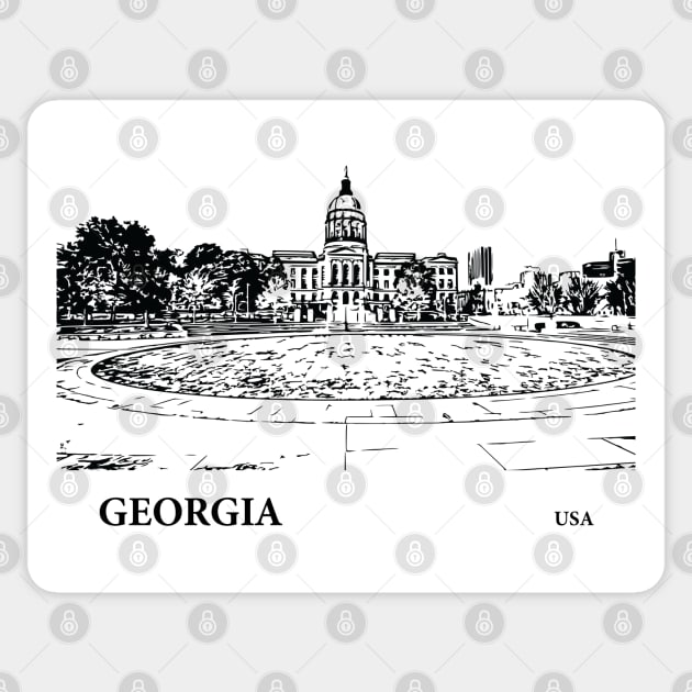 Georgia State USA Sticker by Lakeric